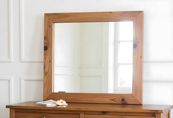 Elegant Wood Full Length Mirror for Bedroom or Hallway